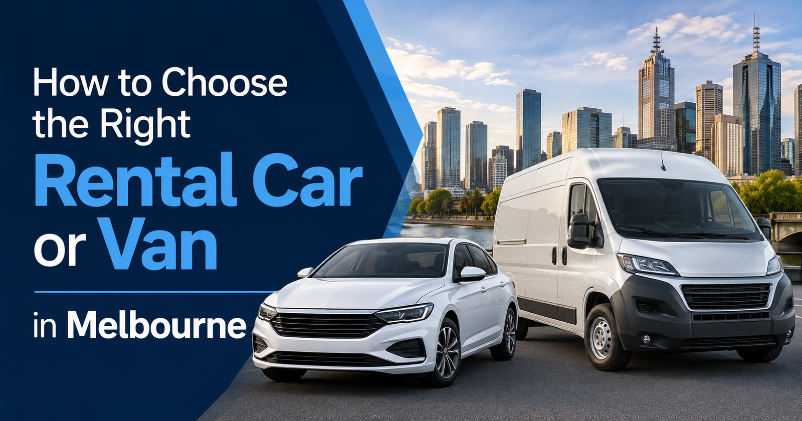 Customer choosing the right rental car or van in Melbourne