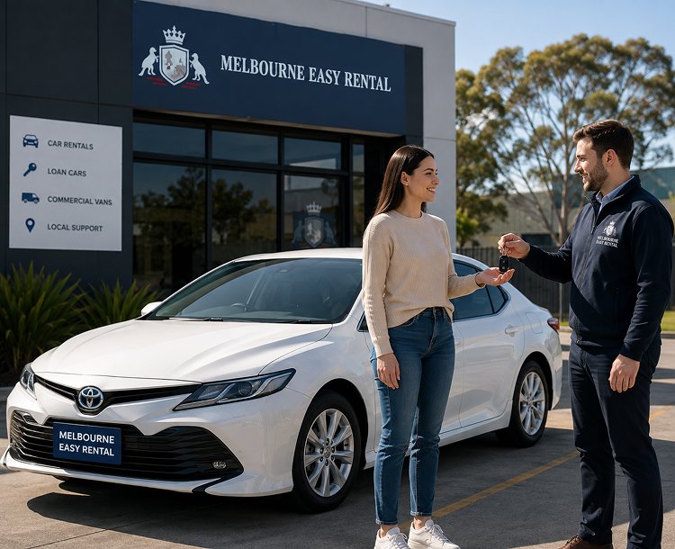 Customer receiving loan car support in Melbourne
